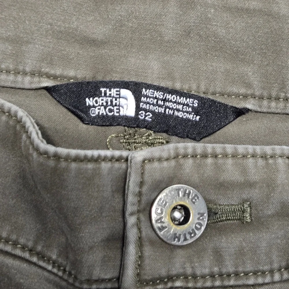 The‎ North Face Mens Olive Green  Stretch Cotton Hiking Trail Shorts Size 32